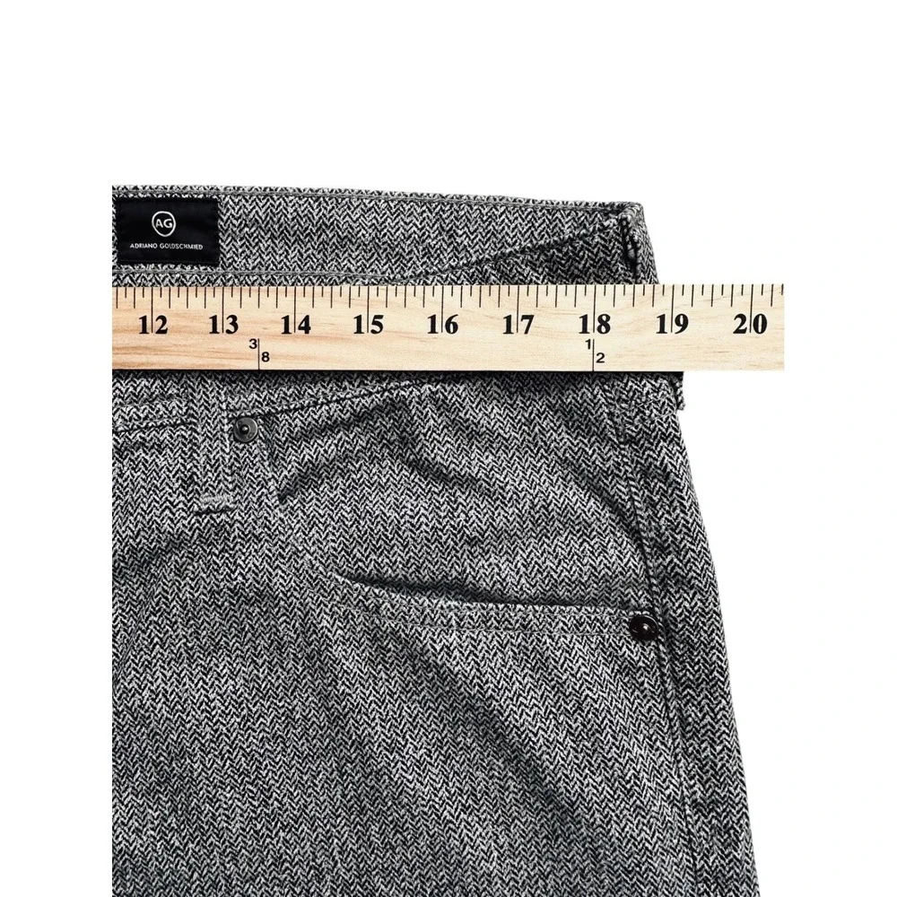 Preppy AG Adriano Goldschmied Tellis Modern Slim Jeans 36x34 Herringbone Grey